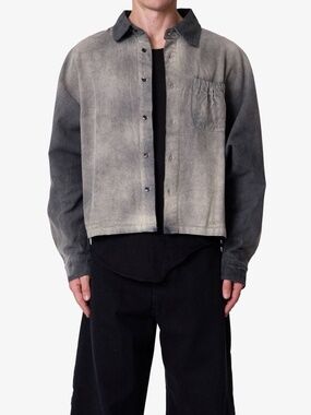 MNML Spray Denim Longsleeve Shirt size Medium